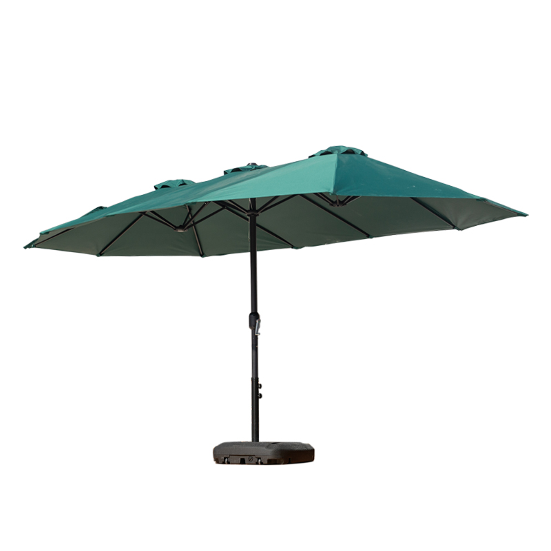 Sunshade Umbrella | High Shading Area, Cast Iron Frame, Rectangular Sunshade Umbrella, Roman Umbrella, Water-filled Base, Suitable for Gardens, Courtyards, Swimming Pools, Coffee Shops
