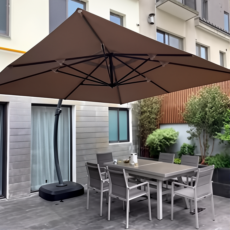 ZIYE Sunshade Umbrella | Wind-resistant Base, 304 Stainless Steel, Hanging Umbrella, Easy To Store, Movable, Stable , Suitable for Parties, Camping, Courtyard Shading, Pool Sun Protection