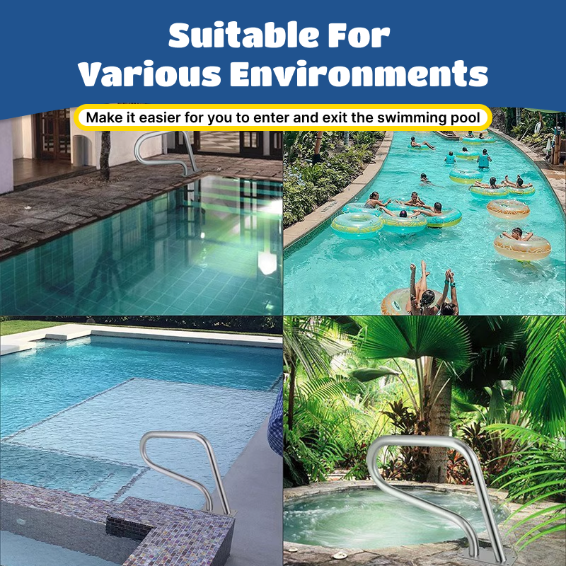 VEVOR プール手すり | プール手すり、プール手すり、304ステンレス鋼製、強力な耐荷重性、防錆性と滑り止め性、プールアクセサリー製品