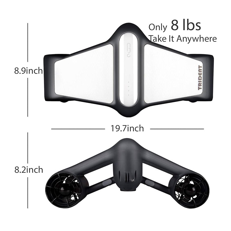 S1 Underwater Sea Scooter | Dual Motors, 2-Speed, Replaceable Battery, Dive to 164ft, 4mph Speed, 45min Runtime, Compatible with Action Cameras, Perfect for Snorkeling & Diving