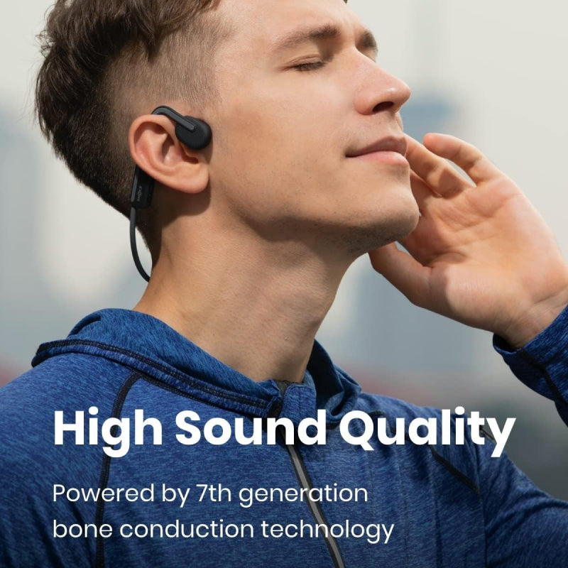 SHOKZ OpenMove Open-Ear Bluetooth Sport Headphones | Bone Conduction Wireless Earphones | IPX5 Sweatproof | Lightweight & Secure Fit | 6h Battery Life