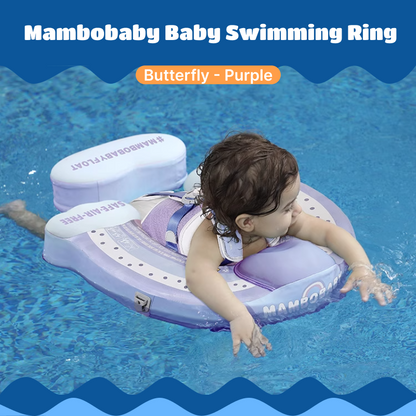 Mambobaby Baby Swimming Ring | Infant Swimming Ring, Swimming Trainer, Lying Style Water Swimming Ring, Anti-slip Design, Sun Protection Function, Adjustable Size, Non-inflatable Swimming Ring, Swimming Training Use