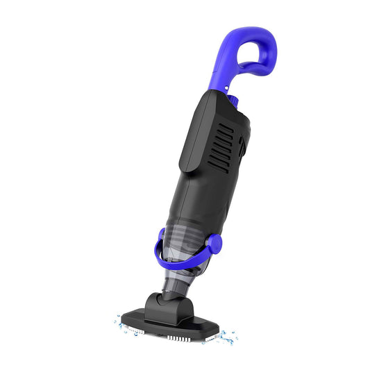 Rechargeable Handheld Pool Vacuum for Above Ground Pools – 60W Motor, 18GPM Suction, Cordless Design with 63" Pole, Dual Filters