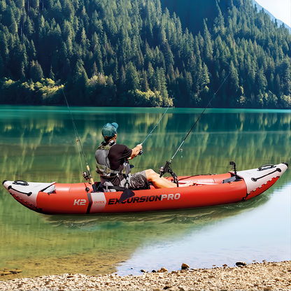 INTEX Single/double Inflatable Kayak | Sunproof, Frost-resistant, Suitable for Outdoor Fishing and Emergency Rescue, Super-thick, 151.18 * 37.01 * 18.11 Inches