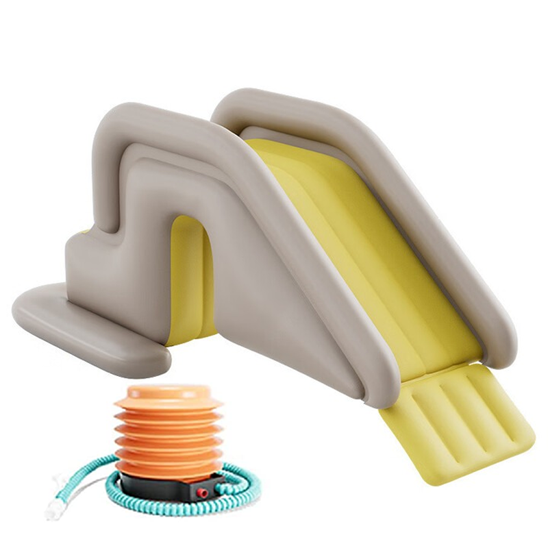 Children's Inflatable Slide | Anti-slip, Anti-side-overturning, Anti-floating, Indoor and Outdoor Water Toys, Family Entertainment Items, 78.74 X 31.50 X 33.46 Inches, with Inflatable Slide, Pedal Pump