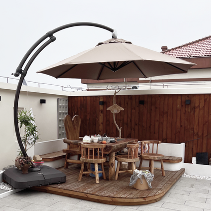 ZIYE Sunshade Umbrella | Wind-resistant Base, 304 Stainless Steel, Hanging Umbrella,  Easy To Store, Movable, Stable , Suitable for Parties, Camping, Courtyard Shading, Pool Sun Protection