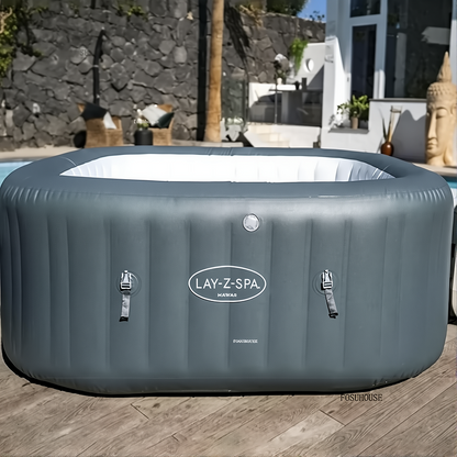 Bestway Square Inflatable Bathtub | Foam and Water Spray Massage, Heating and Constant Temperature System, Foldable, Suitable for Home Swimming Pool,  Bath Basin, 4-6 People