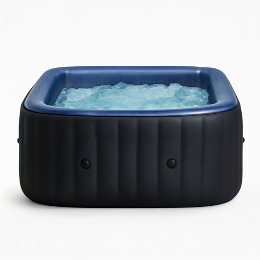 Luxury PVC Inflatable Bathtub | Square Blue Spa Tub | 180 cm / 210 cm | Hot Water & Bubble Jet Massage | Durable & Portable for Indoor/Outdoor