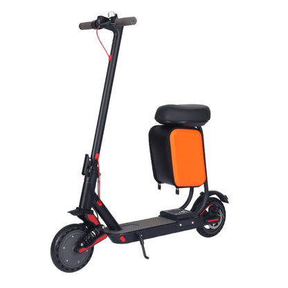 Electric Scooter with Seat for Adults | 350W, 35-60km, App Control, 8.5" Solid Tires, Seat & Storage Bag design for Adults