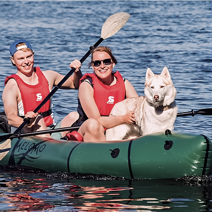 MRS Inflatable Kayak | Big Marlin, Portable and Foldable, Adventure, Fishing, Ultra-light TPU Composite Material, Single Person, Multi-Person, 140.94 * 39.76 Inches, Family, Pet, Travel