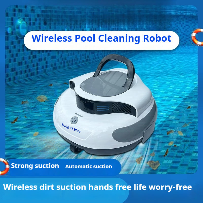 Smart pool cleaner robot Automatic Cordless Robotic Pool Cleaner with 30w Dual-Drive Motors, Self-Parking, Ideal for Above-Ground Pools Up to 40 Feet, 120 Minute Runtime Pool Cleaning Robot Vacuum - VacSphere