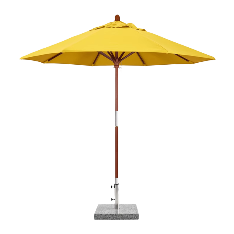 Outdoor Sunshade Umbrella | Wooden Pillars, Rust-proof, Water-resistant, Sun-proof, Portable and Adjustable, Suitable for Use on Beaches, Swimming Pools, Courtyards, Gardens, and Outdoors.