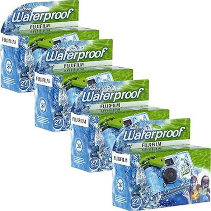 Waterproof Disposable 35mm Camera | Pre-Loaded Fujicolor Superia X-TRA 800 Film, Up to 35ft Underwater, Outdoor & Pool Use, Pack of 2
