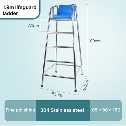 Professional Swimming Pool Lifeguard Ladder | Stainless Steel, Lifeguard Chair, Water Rescue Equipment, for Pool Safety