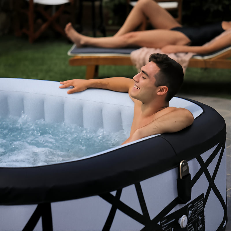 Mspa Inflatable Bathtub | PTC Heating, Smart Control, Convenient, Durable, Anti-freeze Function, Filtration and Circulation System, Ozone Sterilization, Bubble Massage, 3-Speed Adjustment, Outdoor Pool, Single or 6-Person