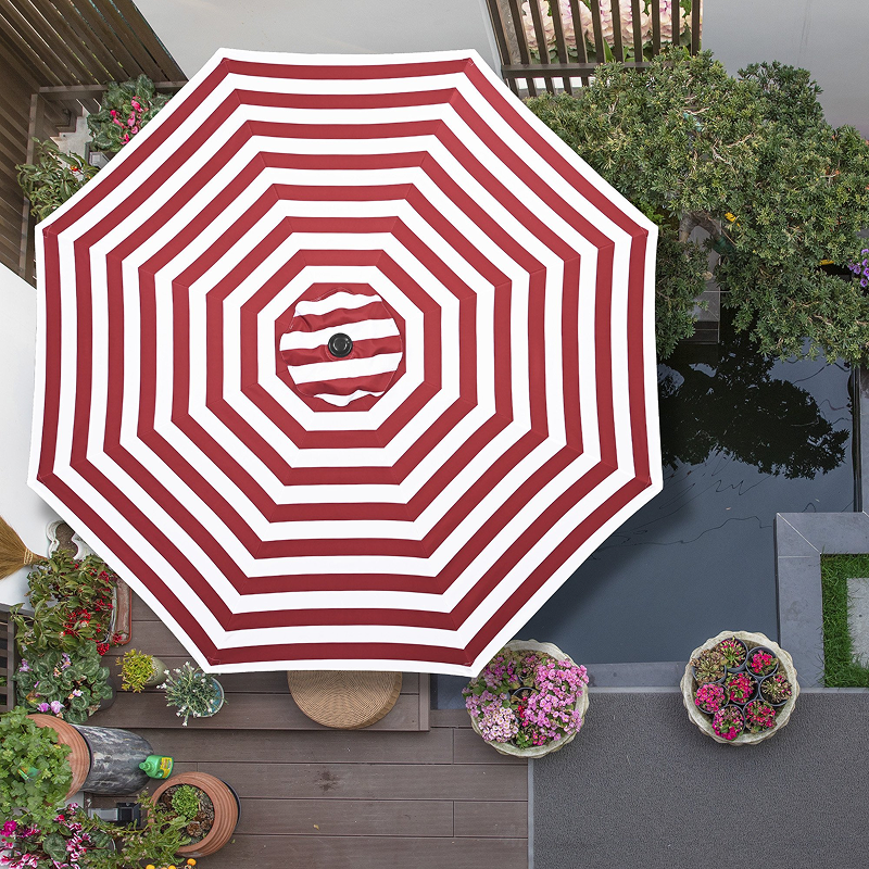Outdoor Sunshade Umbrella | Natural Wood, Anti-corrosion Material, Sun Protection, Water Resistance, Rotating and Tilting Small Umbrella, Suitable for Gardens, Swimming Pools, Courtyards