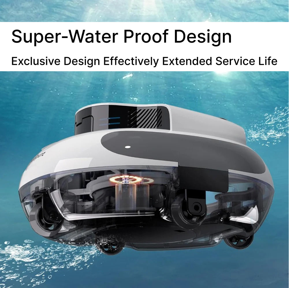 Limpiador de piscinas Pro automático para piscinas enterradas con motores de doble accionamiento de 30 W, autoestacionamiento, ideal para piscinas elevadas de hasta 12 metros, 120 minutos de autonomía, 100 m² (1076 pies cuadrados)