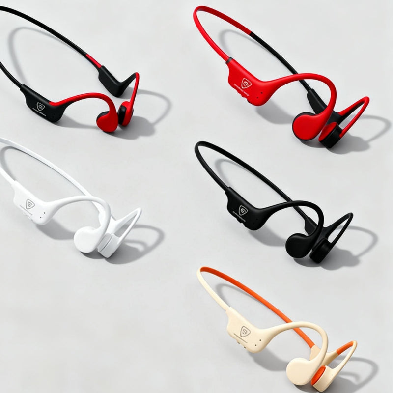 SENGIRNY Bone Conduction Bluetooth Headphones | Open-Ear Wireless Sports Earphones with 16GB MP3 Storage | IPX8 Waterproof for Swimming, Running & Cycling | Bluetooth 5.3 | 10h Battery | Secure Fit | 26g