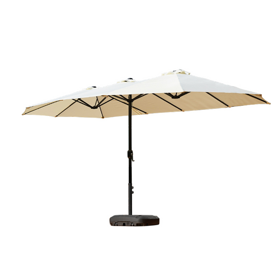 Sunshade Umbrella | High Shading Area, Cast Iron Frame, Rectangular Sunshade Umbrella, Roman Umbrella, Water-filled Base, Suitable for Gardens, Courtyards, Swimming Pools, Coffee Shops