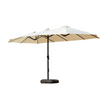 Sunshade Umbrella | High Shading Area, Cast Iron Frame, Rectangular Sunshade Umbrella, Roman Umbrella, Water-filled Base, Suitable for Gardens, Courtyards, Swimming Pools, Coffee Shops