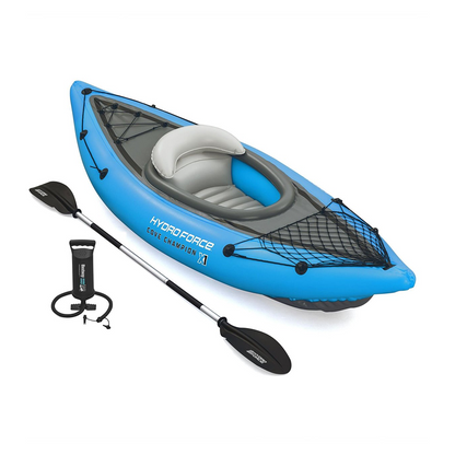 Bestway Inflatable Kayak | Single/Double Canoe, 108.27 * 31.89 * 17.32 Inches / 130.31 * 34.65 * 17.72 Inches, Thickened, Waterproof, Portable and Foldable, Water Sports Fishing Equipment, Outdoor Family Entertainment