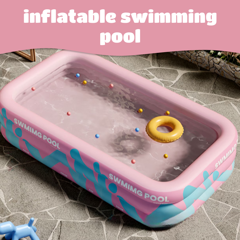 KOOCOOL 子供用インフレータブルスイミングプール | 屋外と屋内の大型インフレータブルスイミングプール、ファミリーウォーターエンターテイメントエリア、日陰、高品質の外観、あらゆる年齢層に適しています、ウォーターゲーム、ウォーターガン、スライド付き