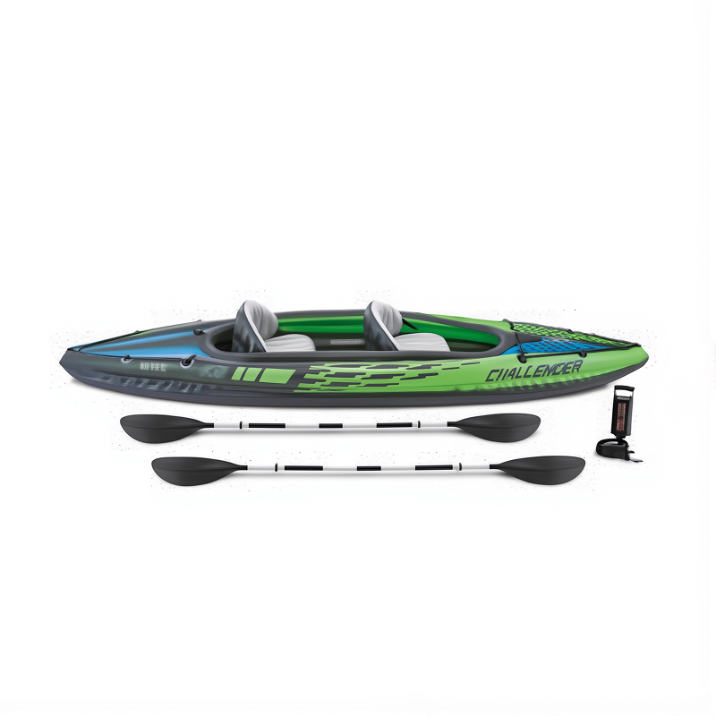 INTEX Single/double Inflatable Kayak | Multi-chamber Design,  Sunproof, Frost-resistant, 138.2 * 29.9 * 15 Inches, Suitable for Outdoor Fishing and Emergency Rescue