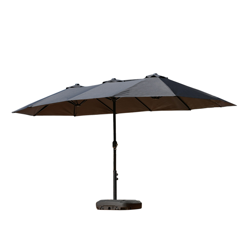 Sunshade Umbrella | High Shading Area, Cast Iron Frame, Rectangular Sunshade Umbrella, Roman Umbrella, Water-filled Base, Suitable for Gardens, Courtyards, Swimming Pools, Coffee Shops
