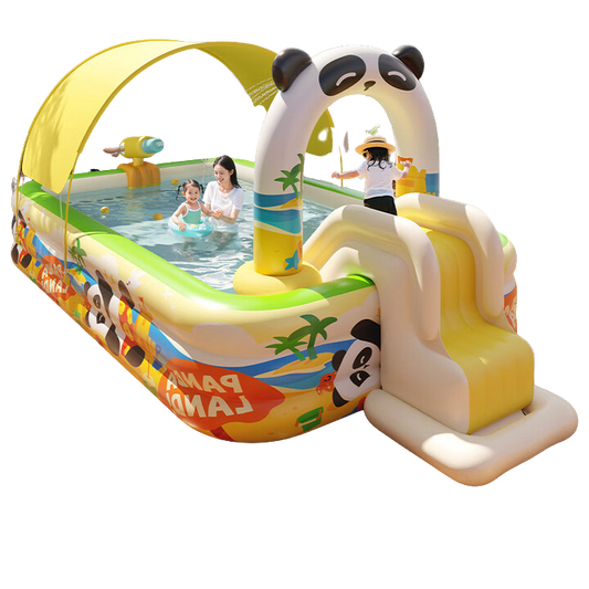 KOOCOOL Children's Inflatable Swimming Pool | Outdoor and Indoor Large Swimming Pool, Baby Swimming Pool, Baby Bathtub, Various Sizes of Swimming Pool, Foldable, Sunshade, Water Entertainment Facilities, Suitable for All Age Groups, Equipped with Water Gu