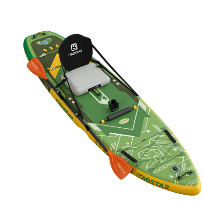 ITAOSTAR Inflatable Paddle Board Kayak Set | Wide Standing Paddle Board,SUP, PVC/EVA, Portable,Suitable for Single Person, Family, Outdoor Exploration, Emergency Rescue
