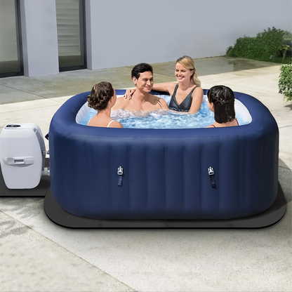 Bestway Square Inflatable Bathtub | Foam Massage, Heating and Constant Temperature System,  Foldable, Suitable for Home Swimming Pool,  Bath Basin,  4-6 People