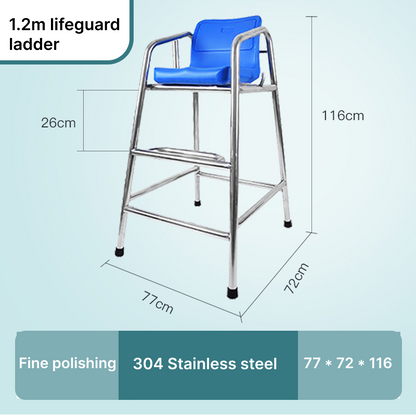 Professional Swimming Pool Lifeguard Ladder | Stainless Steel, Lifeguard Chair, Water Rescue Equipment, for Pool Safety
