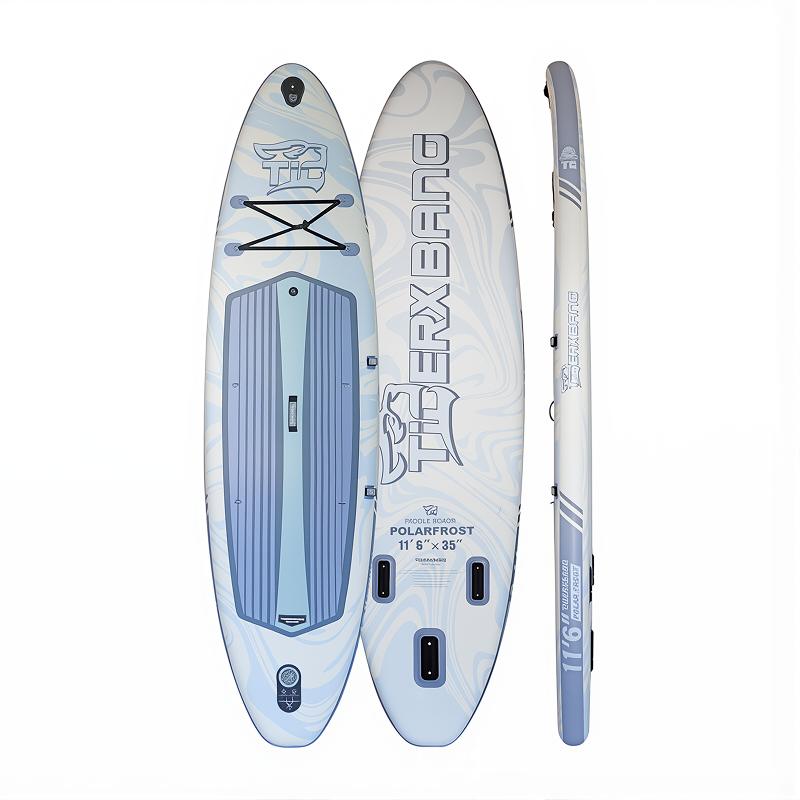 SUP インフレータブルパドルボード | ポータブルで折りたたみ可能、EVA、PVC、軽量で耐久性があり、滑り止め、釣り、サーフィン、レース、子供と大人に最適