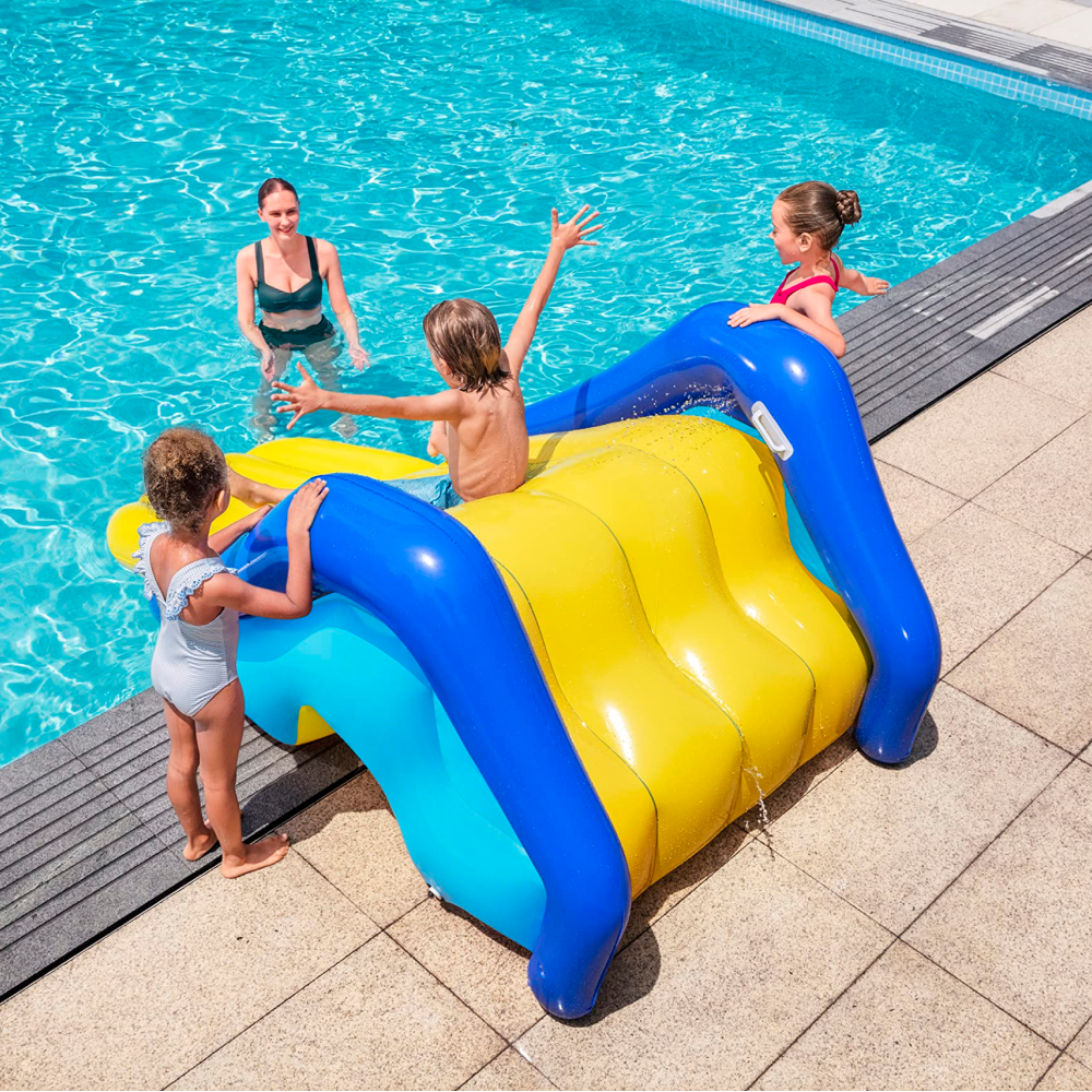 Bestway Inflatable Swimming Pool Slide | Anti-slip, Anti-floating, Stable, Made of PVC, Bestway Inflatable Swimming Pool Slide | Anti-slip, Anti-floating, Stable, Indoor and Outdoor Inflatable Slide, Family Entertainment Item, Swimming Pool Accessory