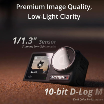 DJI Osmo Action 4 Ultimate Combo | 4K/120fps Waterproof Action Camera with 1/1.3" Sensor, 155º Ultra-Wide, D-Log M 10-Bit Color, Low-Light Imaging, 160 Min Battery