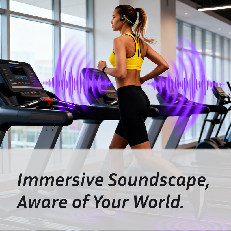 X19 Bone Conduction Bluetooth Headphones | Open-Ear Wireless Sports Earphones | Running, Cycling & Fitness | Bluetooth 5.3 | IPX5 Waterproof | Long Battery Life
