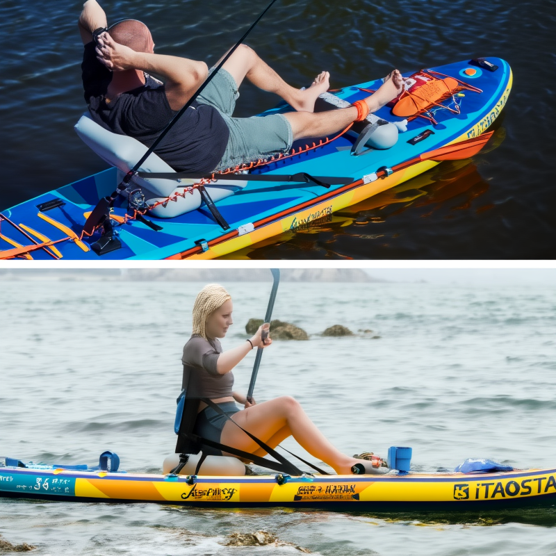 ITAOSTAR Inflatable Paddle Board Kayak Set | Wide Standing Paddle Board,SUP, PVC/EVA, Portable,Suitable for Single Person, Family, Outdoor Exploration, Emergency Rescue