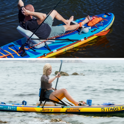 ITAOSTAR Inflatable Paddle Board Kayak Set | Wide Standing Paddle Board,SUP, PVC/EVA, Portable,Suitable for Single Person, Family, Outdoor Exploration, Emergency Rescue