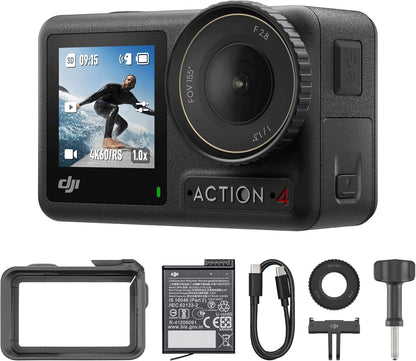 DJI Osmo Action 4 Ultimate Combo | 4K/120fps Waterproof Action Camera with 1/1.3" Sensor, 155º Ultra-Wide, D-Log M 10-Bit Color, Low-Light Imaging, 160 Min Battery