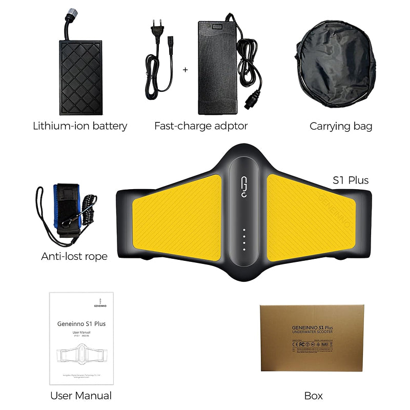 S1 Underwater Sea Scooter | Dual Motors, 2-Speed, Replaceable Battery, Dive to 164ft, 4mph Speed, 45min Runtime, Compatible with Action Cameras, Perfect for Snorkeling & Diving