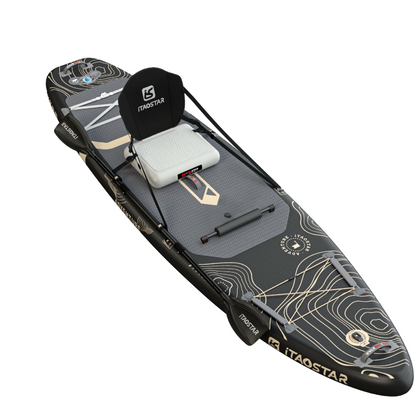 ITAOSTAR Inflatable Paddle Board Kayak Set | Wide Standing Paddle Board,SUP, PVC/EVA, Portable,Suitable for Single Person, Family, Outdoor Exploration, Emergency Rescue