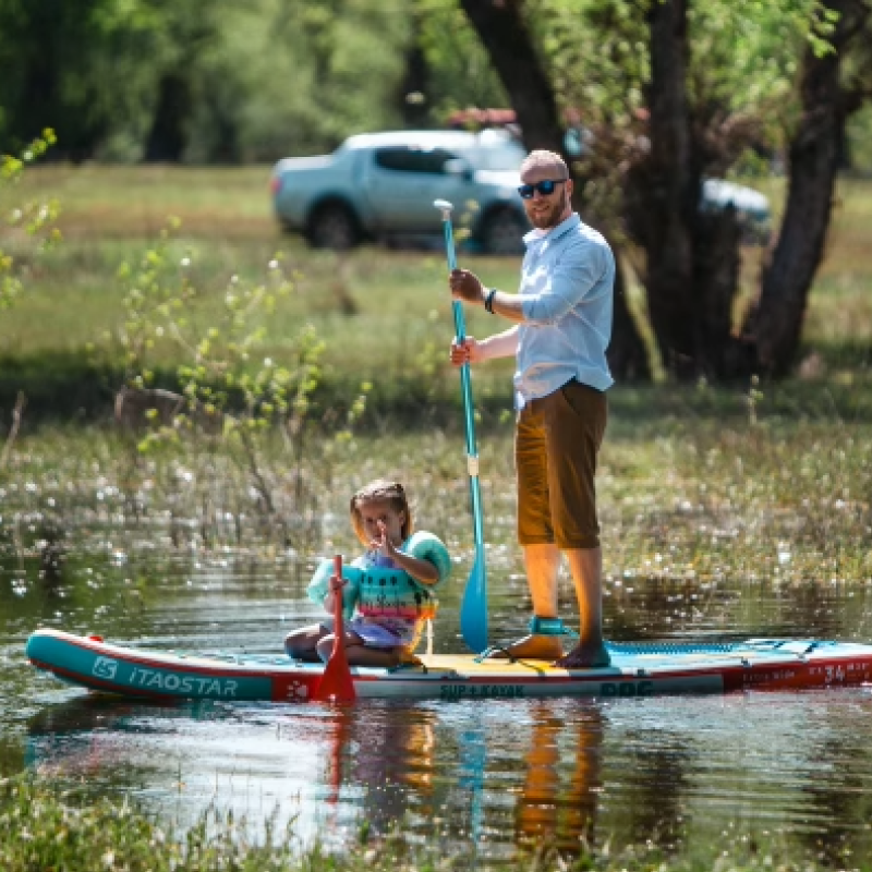 ITAOSTAR Inflatable Paddle Board Kayak Set | Wide Standing Paddle Board,SUP, PVC/EVA, Portable,Suitable for Single Person, Family, Outdoor Exploration, Emergency Rescue