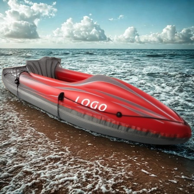 Single-person Inflatable Kayak | Durable, Shock-resistant, Wear-resistant, Thickened,  Suitable for Fishing , Outdoor Water Activities,  Rescue Equipment, 107.87 * 30.31 * 18.90 Inches, Red