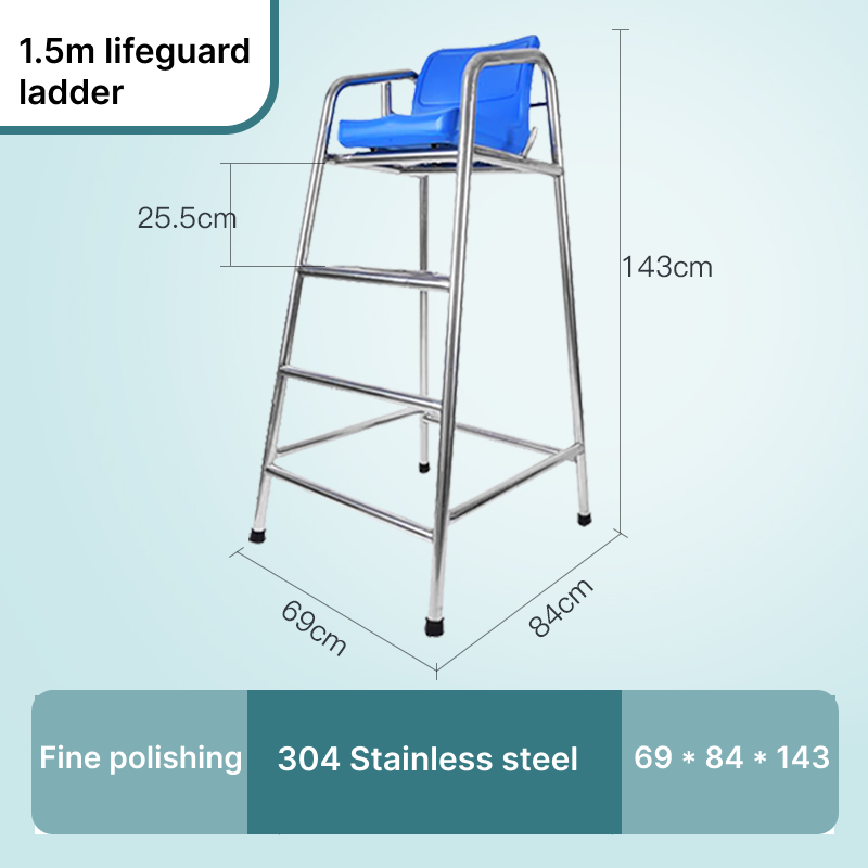 Professional Swimming Pool Lifeguard Ladder | Stainless Steel, Lifeguard Chair, Water Rescue Equipment, for Pool Safety