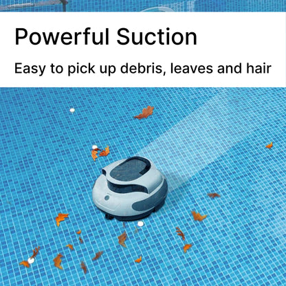 Limpiador de piscinas Pro automático para piscinas enterradas con motores de doble accionamiento de 30 W, autoestacionamiento, ideal para piscinas elevadas de hasta 12 metros, 120 minutos de autonomía, 100 m² (1076 pies cuadrados)
