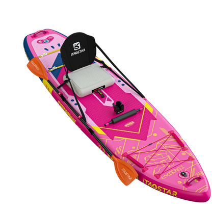 ITAOSTAR Inflatable Paddle Board Kayak Set | Wide Standing Paddle Board,SUP, PVC/EVA, Portable,Suitable for Single Person, Family, Outdoor Exploration, Emergency Rescue