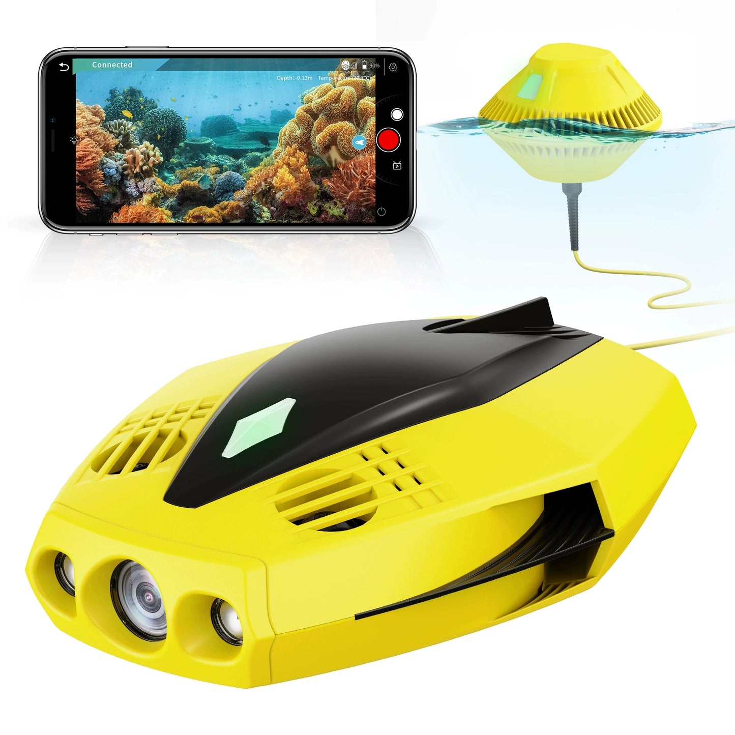 Chasing Dory Underwater Drone Camera | App & Bluetooth Control, One-Click Sharing, Portable Backpack