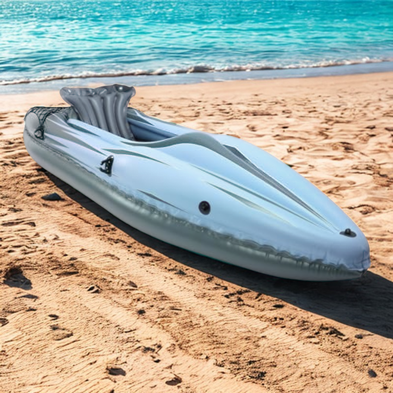 Single-person Inflatable Kayak | Durable, Shock-resistant, Wear-resistant, Thickened, Safe and Stable, Suitable for Fishing Use, 107.87 * 30.31 * 18.90 Inches, Suitable for Outdoor Water Activities, Rescue Equipment, Blue