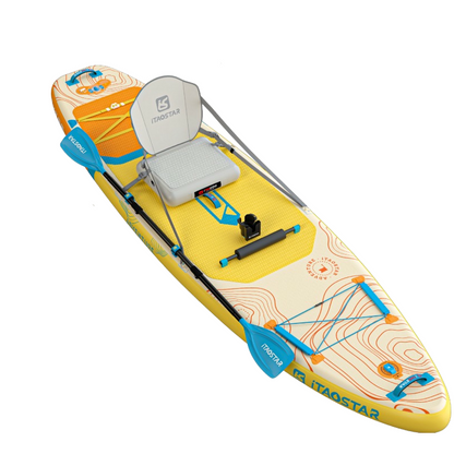 ITAOSTAR Inflatable Paddle Board Kayak Set | Wide Standing Paddle Board,SUP, PVC/EVA, Portable,Suitable for Single Person, Family, Outdoor Exploration, Emergency Rescue