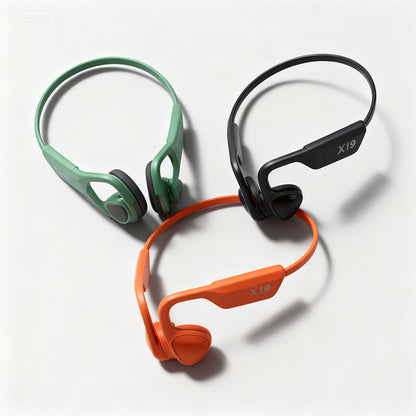 X19 Bone Conduction Bluetooth Headphones | Open-Ear Wireless Sports Earphones | Running, Cycling & Fitness | Bluetooth 5.3 | IPX5 Waterproof | Long Battery Life
